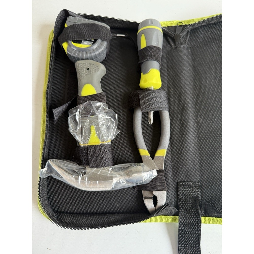 Living Solutions Tool Kit - Hammer, Pliers, Tape Measure, Screwdriver. New‎